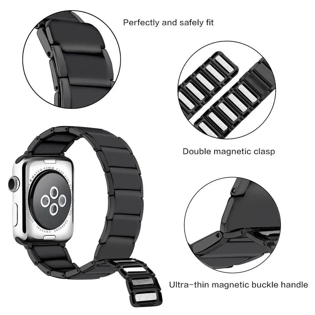 iwatch Apple Watch metal strap s89 generation SE applewatch stainless steel magnetic watch band