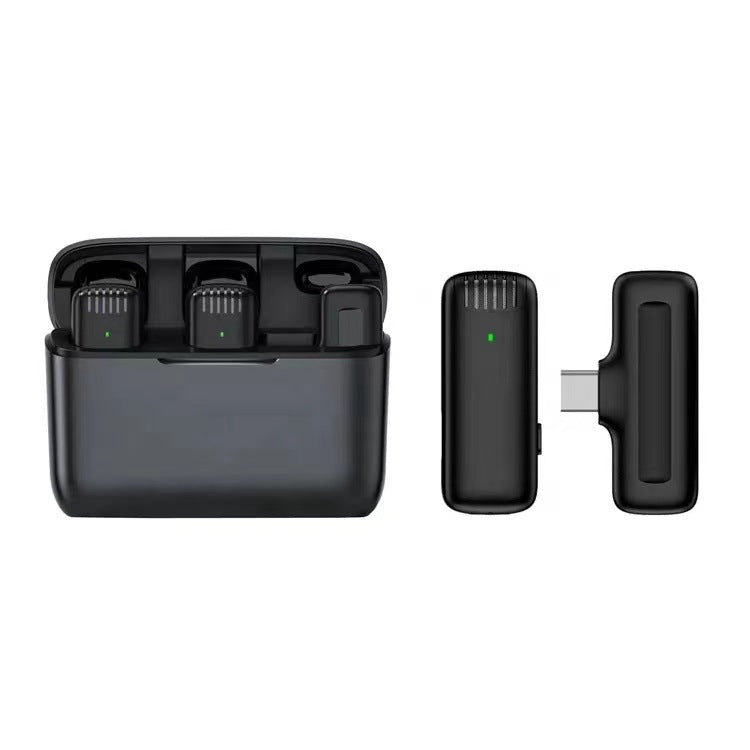 Wireless collar clip microphone J11/J13 one-to-two charging compartment outdoor mobile live streaming radio noise reduction microphone