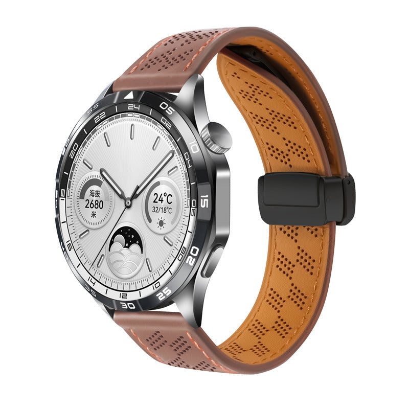 Suitable for Huawei GT5/4 Watch band Watch3/2Pro Xiaomi S4 watch bracelet 20/22mm leather strap