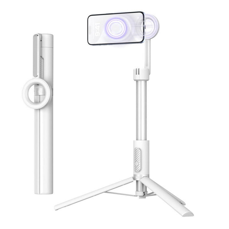 Junhong new mobile phone magnetic bracket Magsafe magnetic selfie stick tripod remote control live streaming phone stand