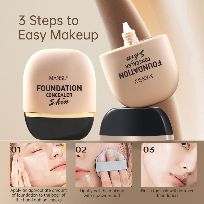 English cross-border foreign trade liquid foundation concealer long lasting smear-proof makeup clear and moisturizing naturally waterproof sweat-resistant oily skin