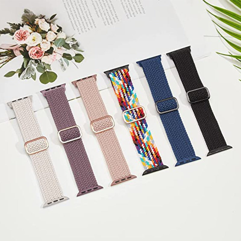 Apple woven strap for applewatch10 smart watch nylon adjustable Japanese buckle elastic strap