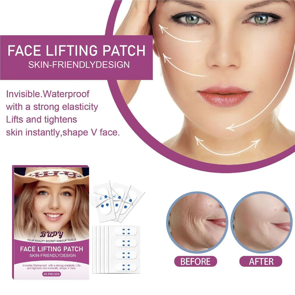 Cross-border BUPY facial invisible lifting stickers tighten chin fading wrinkle lifting face pasters lifting shaping stickers