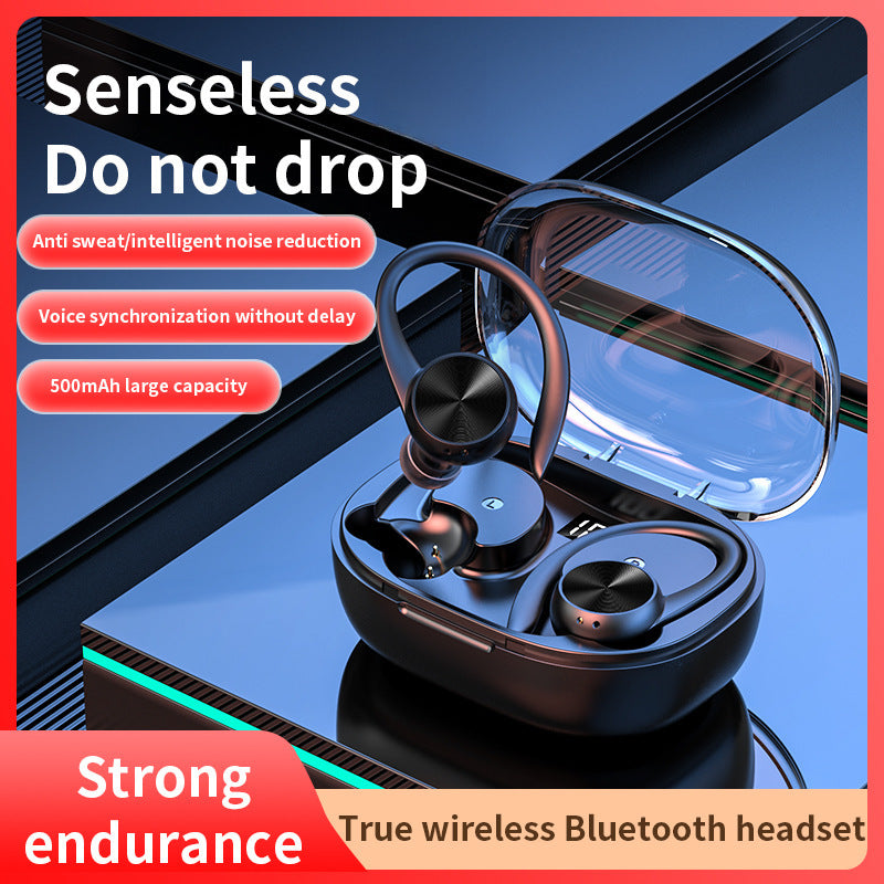 Q36 translation Bluetooth headset binaural ear-mounted in-ear earphone with warehouse digital display sports three-dimensional cross-border wholesale