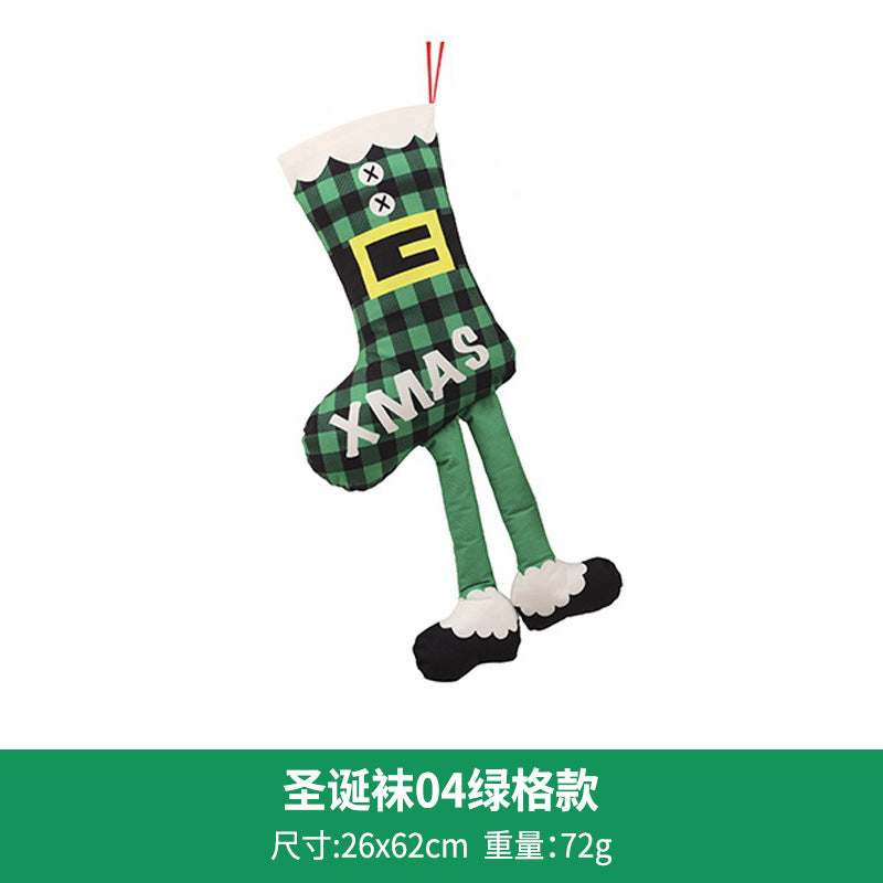 Cross-border creative long legs Christmas stockings ornaments new Christmas tree decoration pendant shopping window Christmas layout props