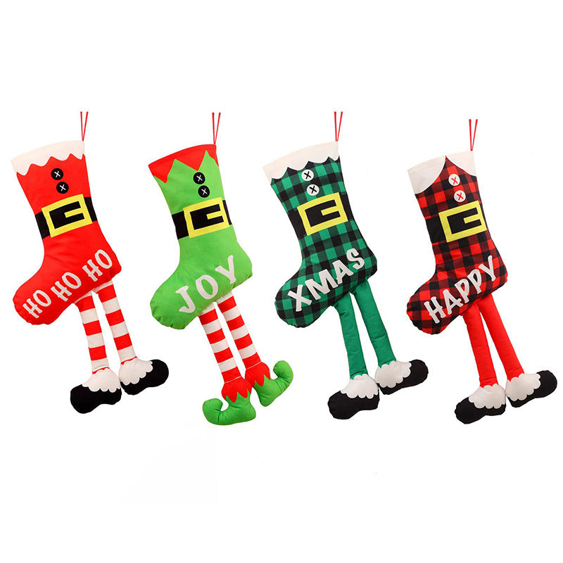 Cross-border creative long legs Christmas stockings ornaments new Christmas tree decoration pendant shopping window Christmas layout props