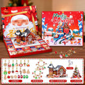 Cross-border new arrival Christmas creative blind box bracelet handmade diy24 grid educational jigsaw puzzle exquisite gift set