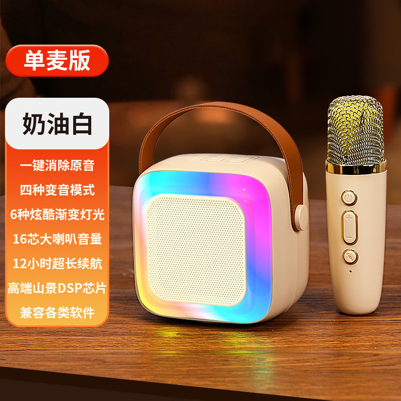 K12 PRO Bluetooth speaker wireless outdoor portable stereo colorful microphone integrated ktv microphone WeSing