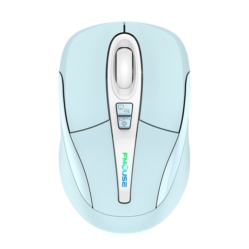 Ecat wireless Bluetooth Dual-mode mute mouse ergonomic luminous office student computer peripheral notebook