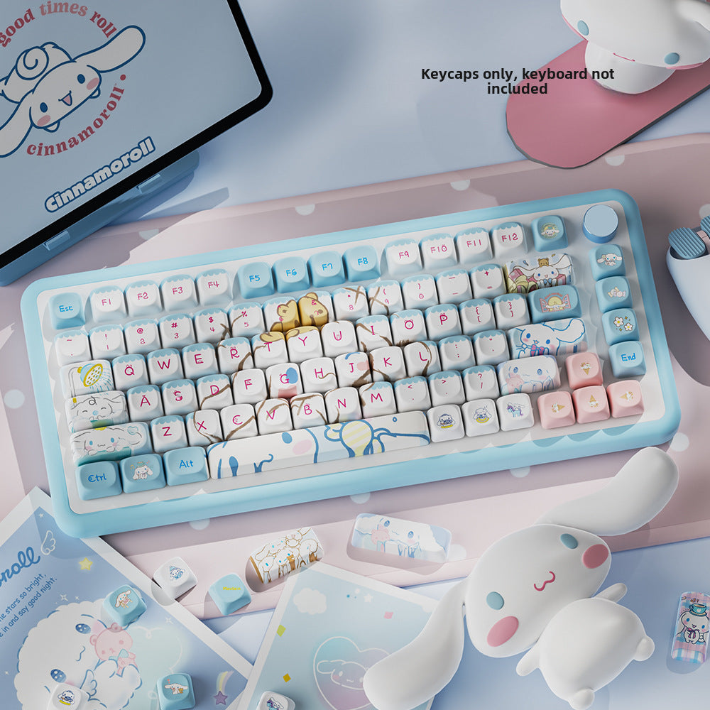 112 key cute unique keycap full five-sided PBT sublimation customized mechanical keyboard cap 68/75/84/98