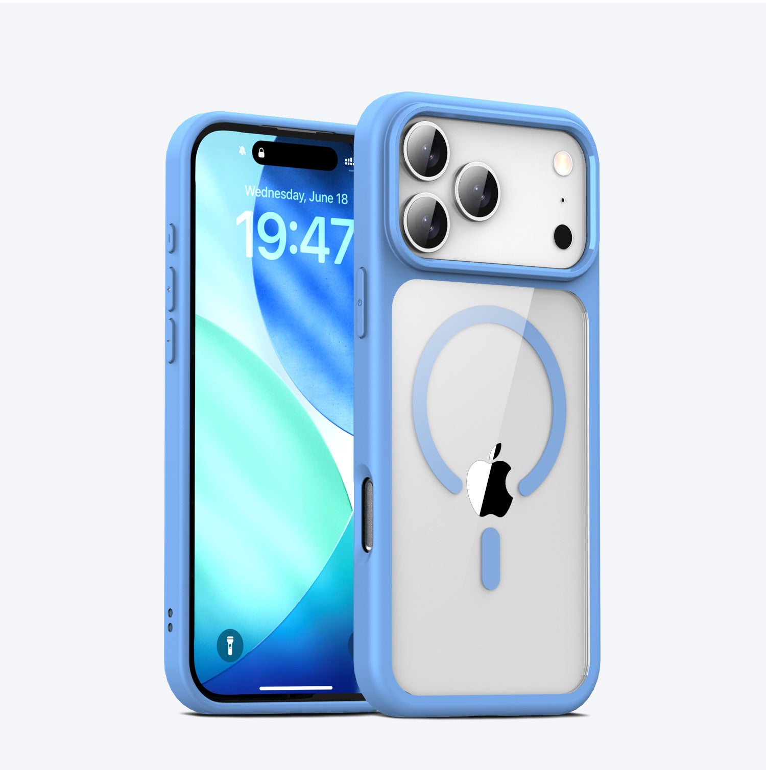 New mobile phone shell for iPhone transparent phone case for iPhone17promax drop-proof soft edges hard shell all wrapped