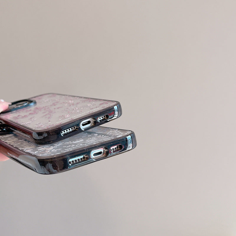 High edition Museum joint name pink floral for Apple iPhone15ProMax phone case 14/13 protection