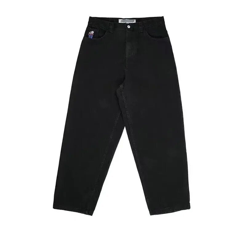 Y2g Street jeans big boy jeans Harajuku style hip hop cartoon embroidered men's casual jeans