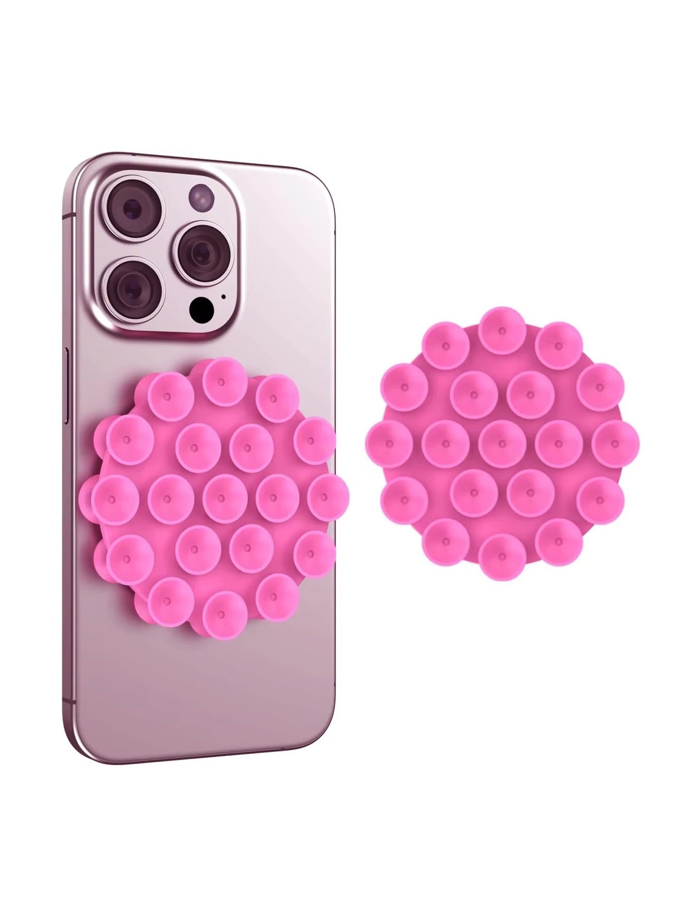 Cross-border factory wholesale mobile phone silica gel sucker 19 tablets double-sided multi-functional round hot selling suction cup self-adhesive non-slip