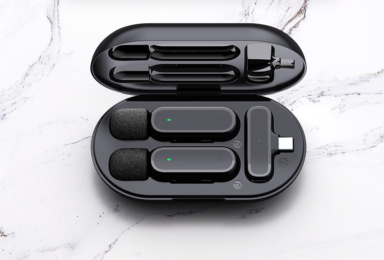 Wireless lavalier microphone K60 self-charging warehouse Intelligent Noise reduction clear pickup Wireless Mini small microphone