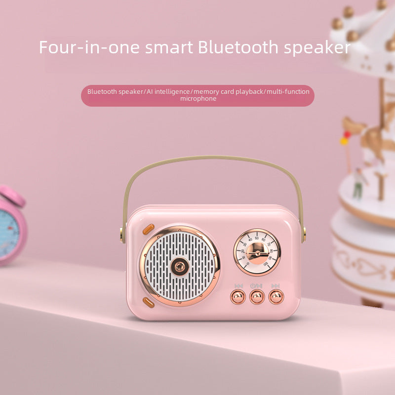 Microphone karaoke Audio Integrated microphone wireless Retro Bluetooth speaker household outdoor professional singing artifact