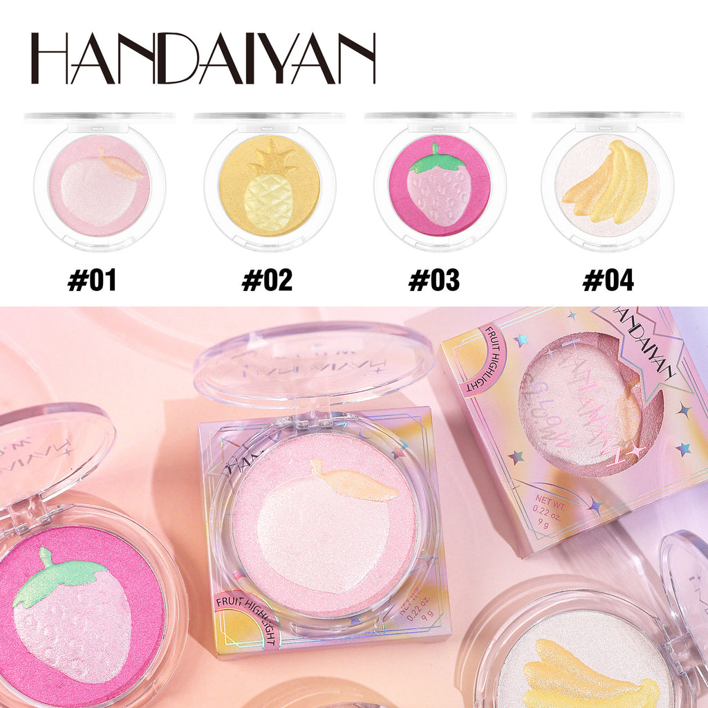 Cross-border highlight powder repair and brightening plate handaiyan fruit series pearlescent fine glitter makeup wholesale