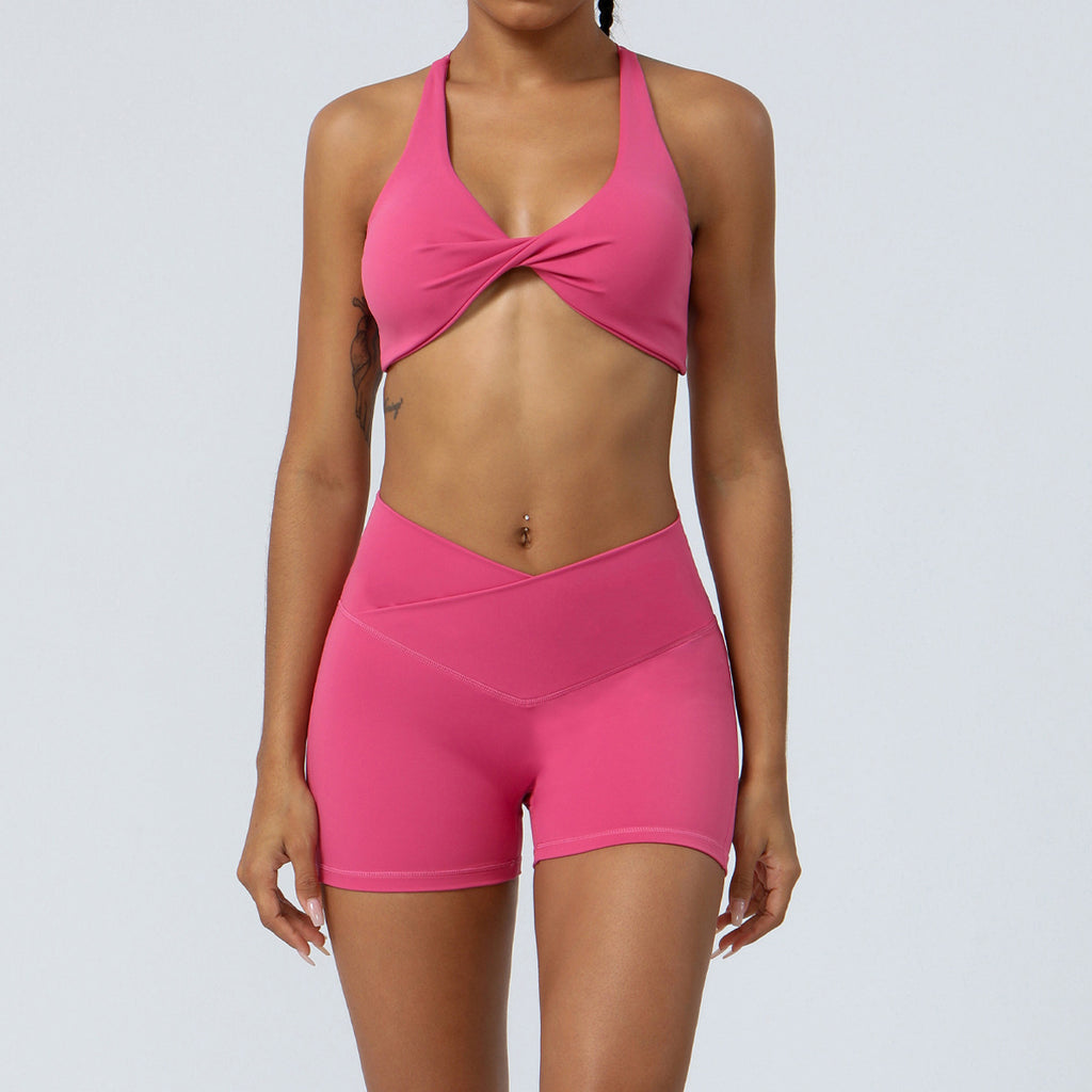 Cross-border European and American yoga clothes suit high waist hip lift running fitness clothes suit tight yoga exercise suit suit women