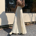French knitted skirt women's autumn and winter 2024 new fashionable stylish popular high waist drooping A- line skirt
