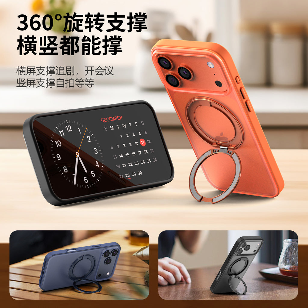 360 rotating pivot shell for iPhone17ProMax phone case 16Pro New Apple 15Pro drop-resistant