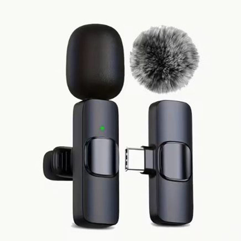 K1K9pro wireless lavalier microphone outdoor mobile live streaming microphone mini noise reduction collar clip microphone