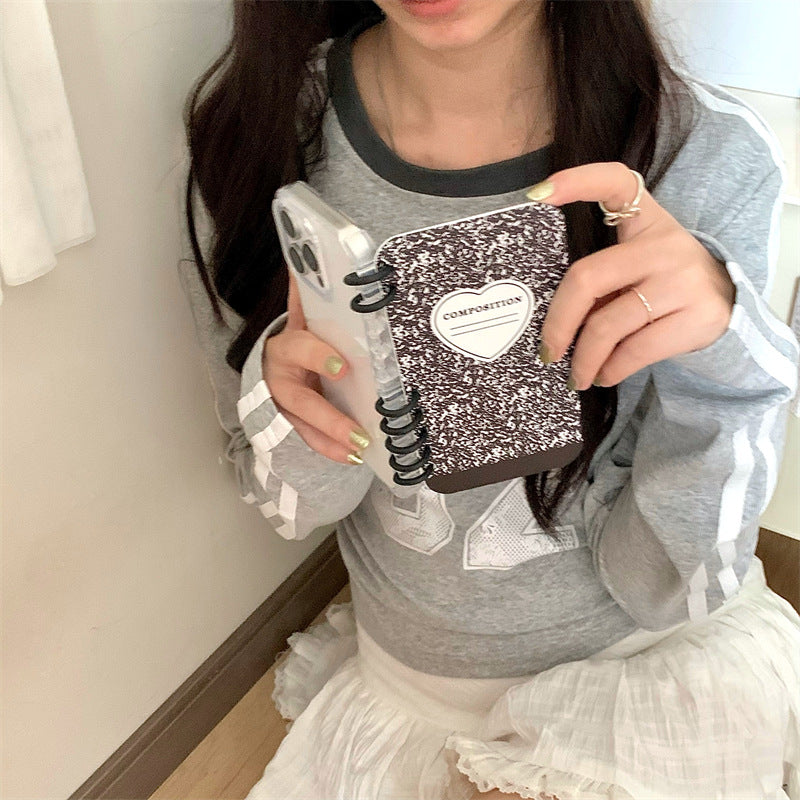 Creative heart notebook Apple 11/12 applicable iPhone13/14PROMAX phone case 15/16PRO set
