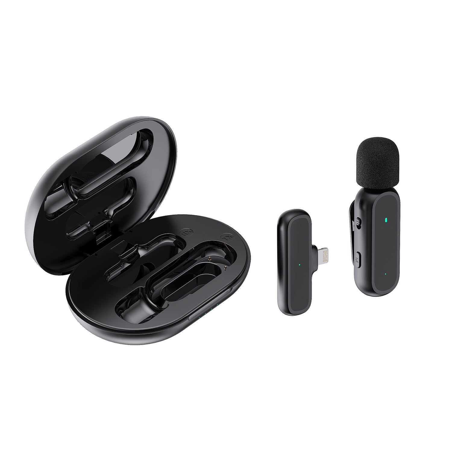 K61 wireless lavalier microphone with charging compartment long-distance clear Radio One to One wireless mini microphone