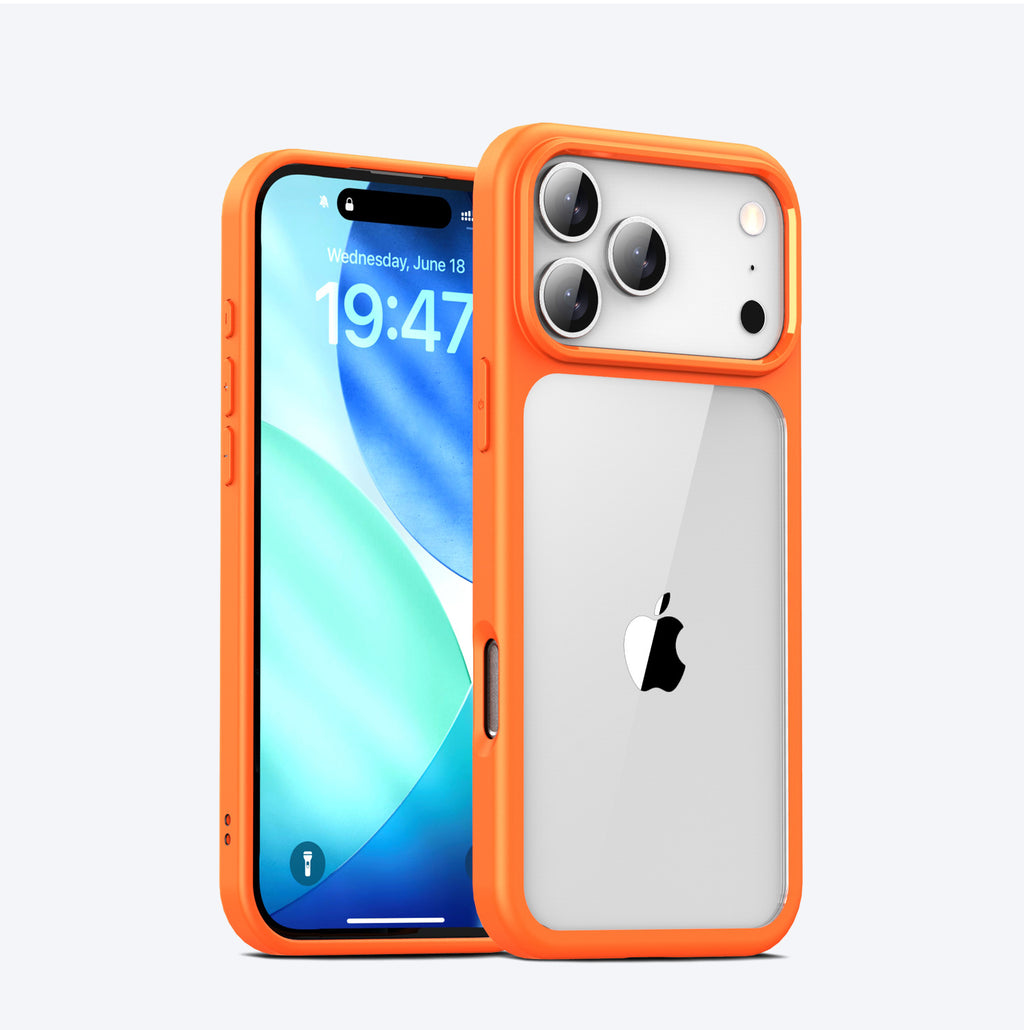 New mobile phone shell for iPhone transparent phone case for iPhone17promax drop-proof soft edges hard shell all wrapped