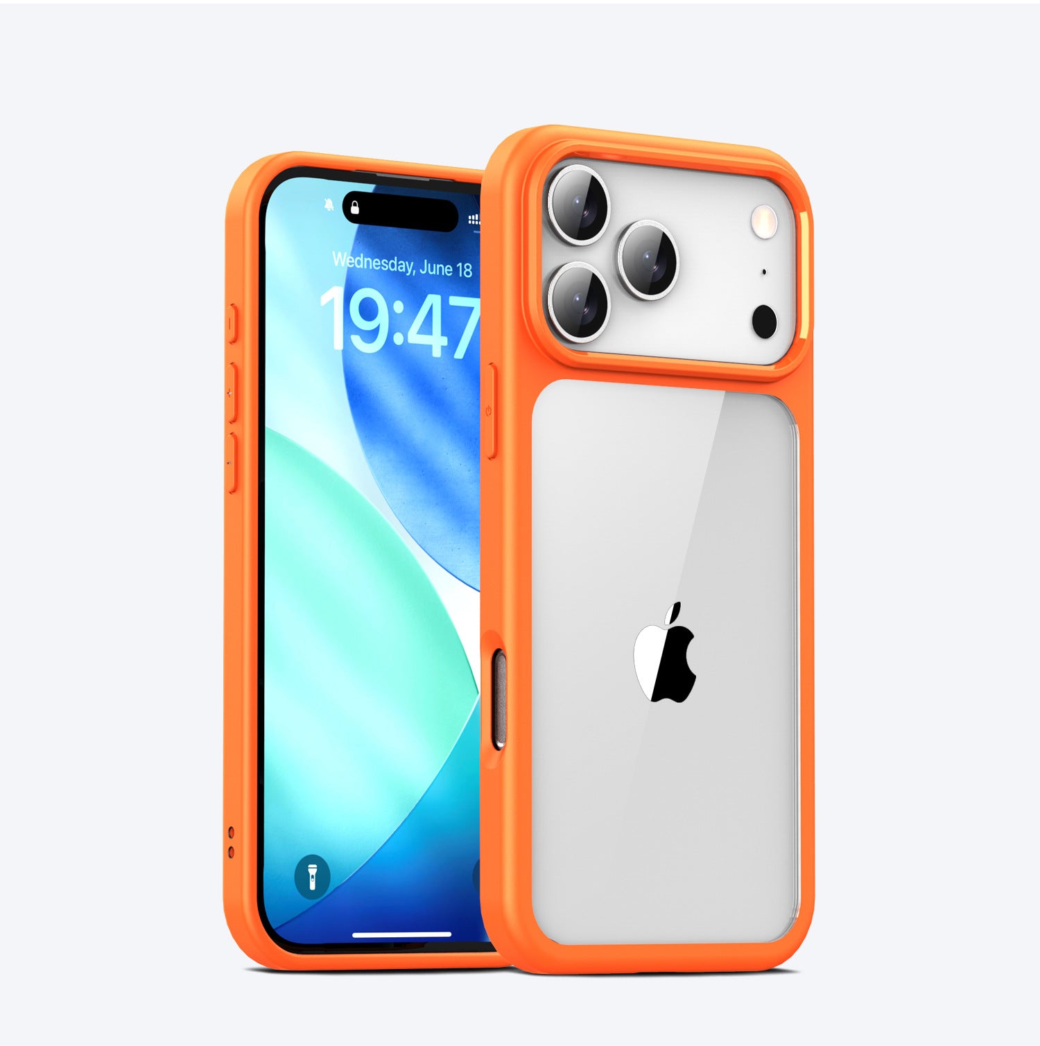 New mobile phone shell for iPhone transparent phone case for iPhone17promax drop-proof soft edges hard shell all wrapped