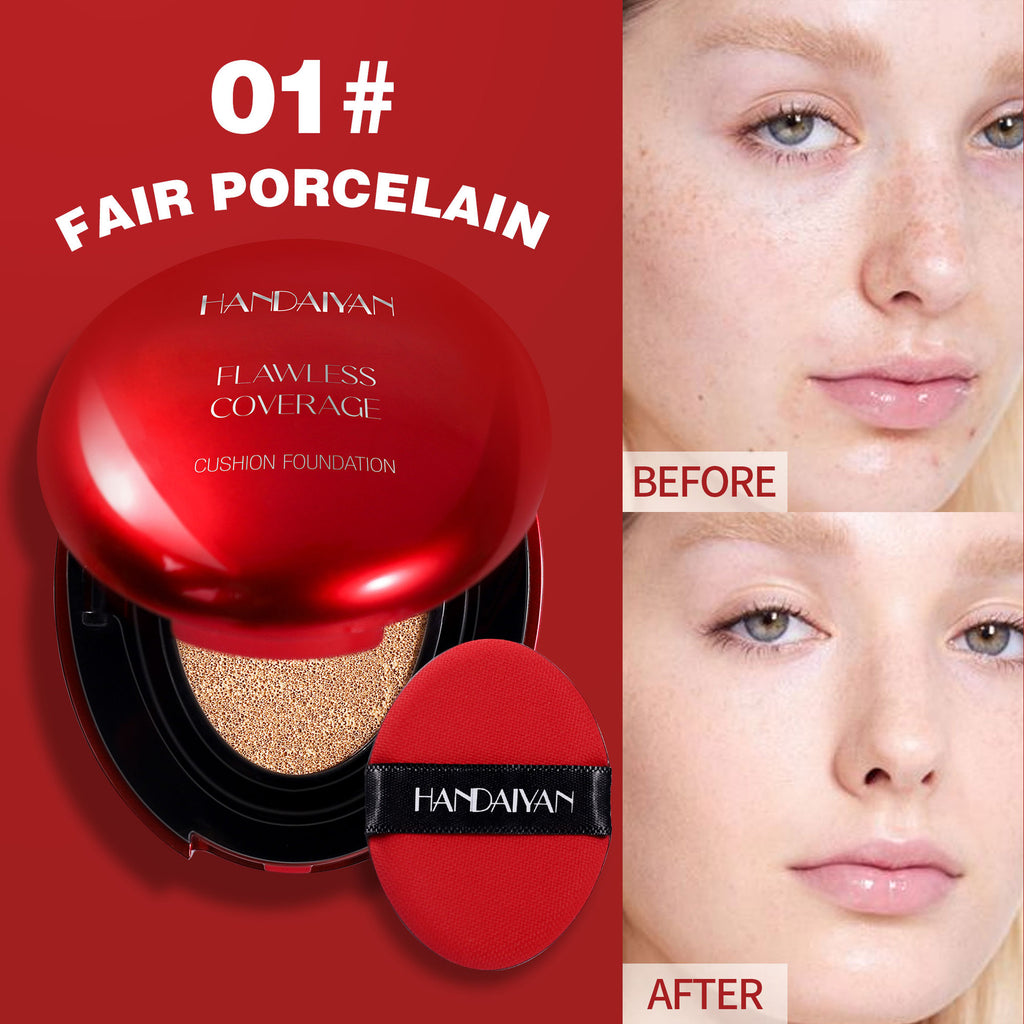 In stock cushion liquid foundation 5-color oval red shell handaiyan clear natural concealer repair cross-border liquid foundation
