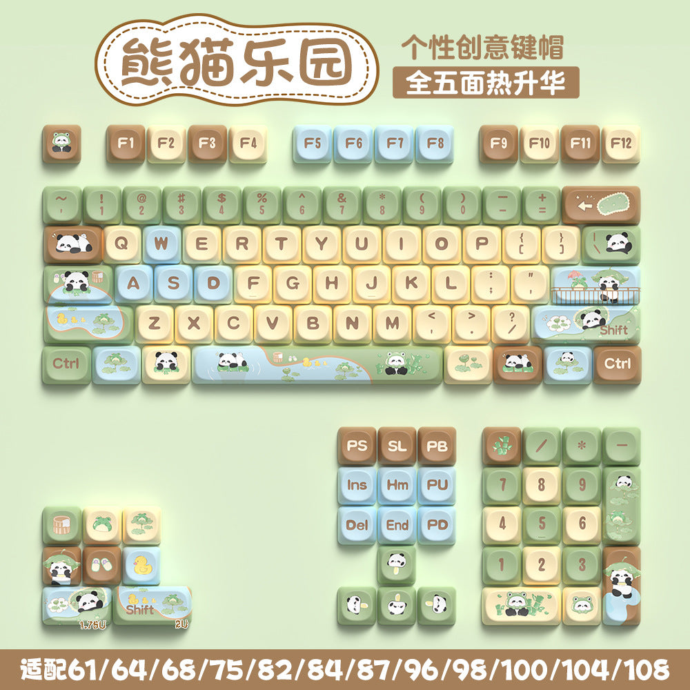 112 key cute unique keycap full five-sided PBT sublimation customized mechanical keyboard cap 68/75/84/98