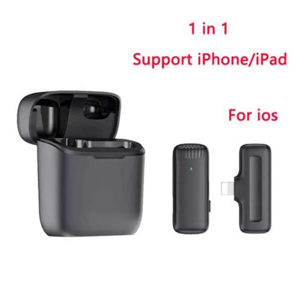 Wireless collar clip microphone J11/J13 one-to-two charging compartment outdoor mobile live streaming radio noise reduction microphone