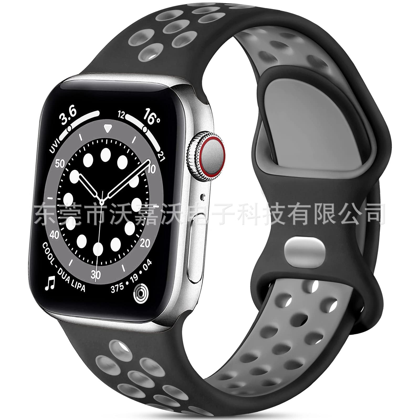 Applicable to Apple watch herringbone tail iwatch s10 generation two-color silicone sports Apple smart watch band