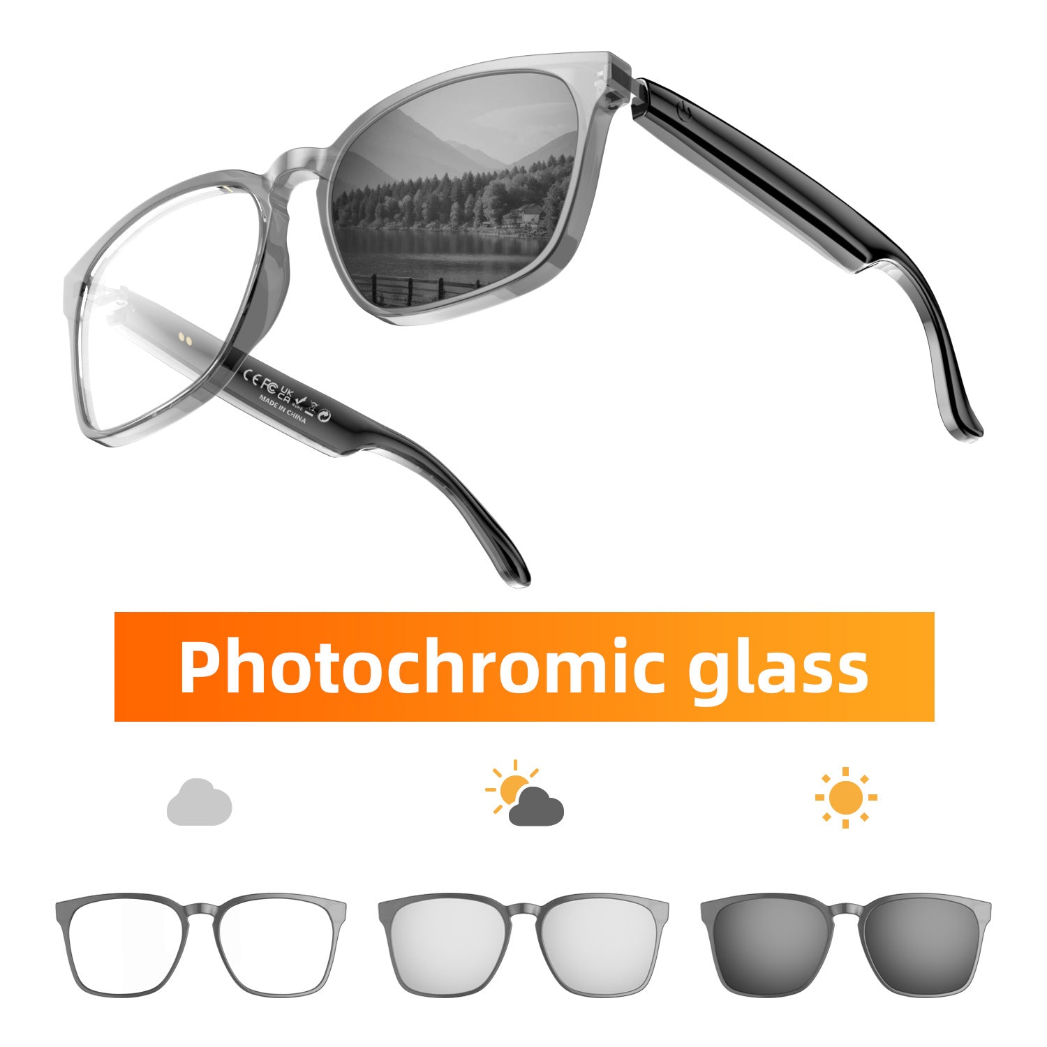 ai simultaneous translation sunglasses wireless call music Smart Bluetooth glasses multi-language translation Universal