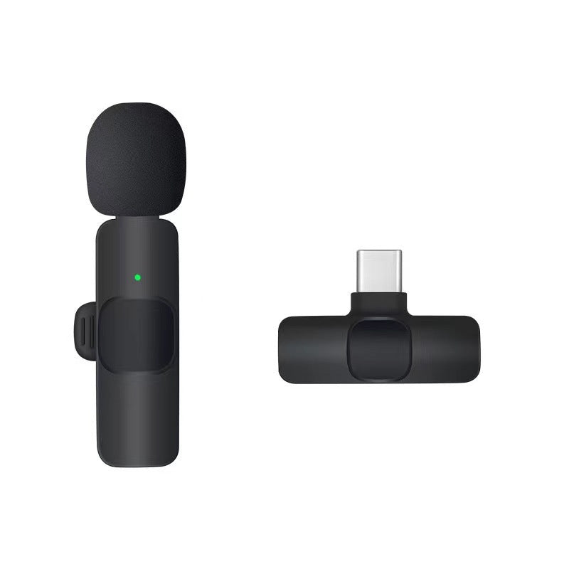 Cross-border wireless lavalier microphone K1 one-to-two live broadcast integrated intelligent noise reduction professional mini microphone