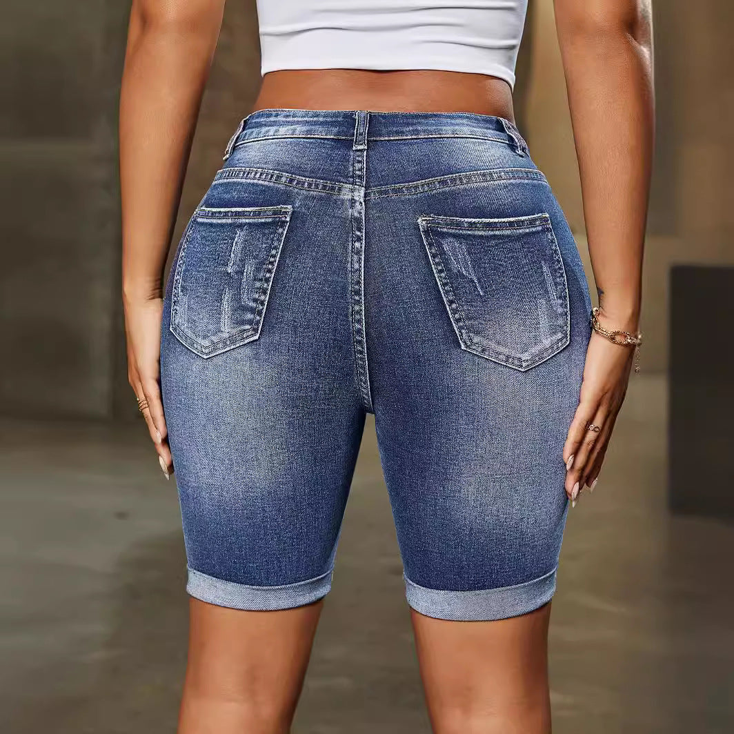 Amazon AliExpress women's jeans high waist wash jeans high waist comfort slim fit stretch jeans