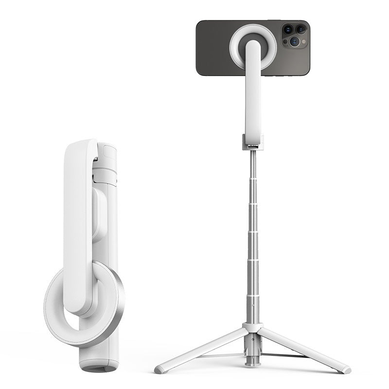2024 New Bluetooth floor magnetic selfie stick mobile phone holder outdoor anti-shake PTZ
