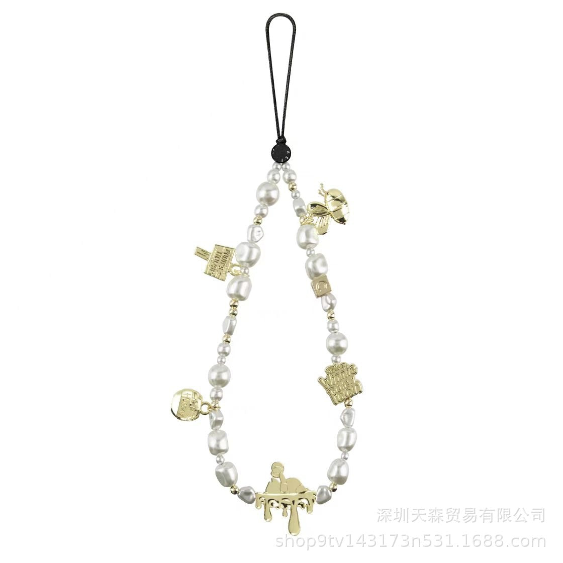 CASETi joint name High version phone chain Handmade stringed pearls phone case lanyard hanging chain wrist pendant for women