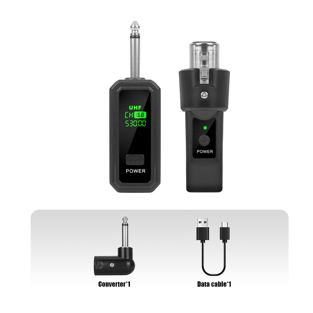 Moving coil wired conversion wireless microphone system Transmit Receive unit musical instrument handheld electrical blowpipe guitar amplifier grenade