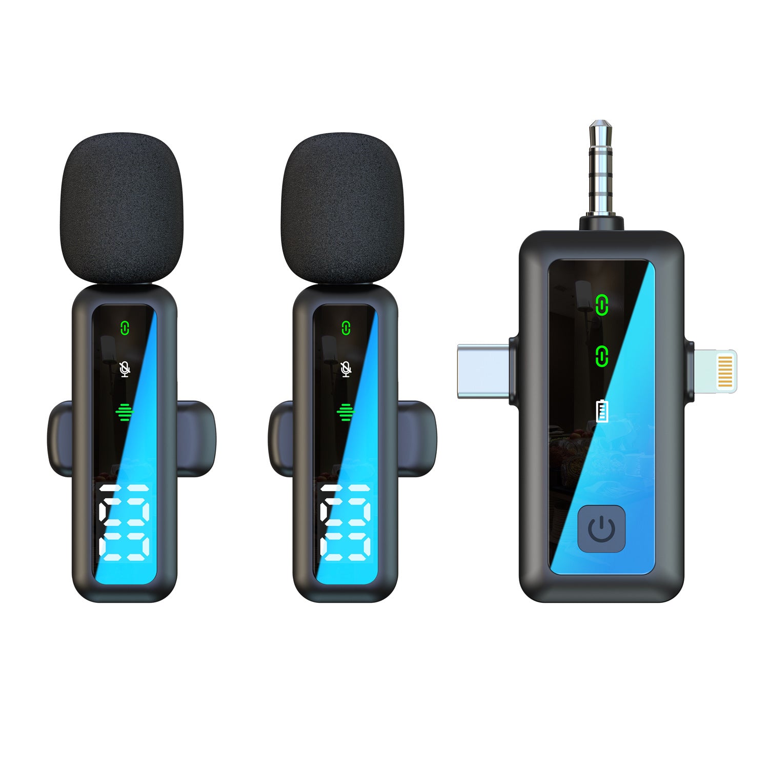 Wireless collar clip microphone new H65 three-in-one dual-microphone mobile phone computer live Bluetooth Mini radio microphone