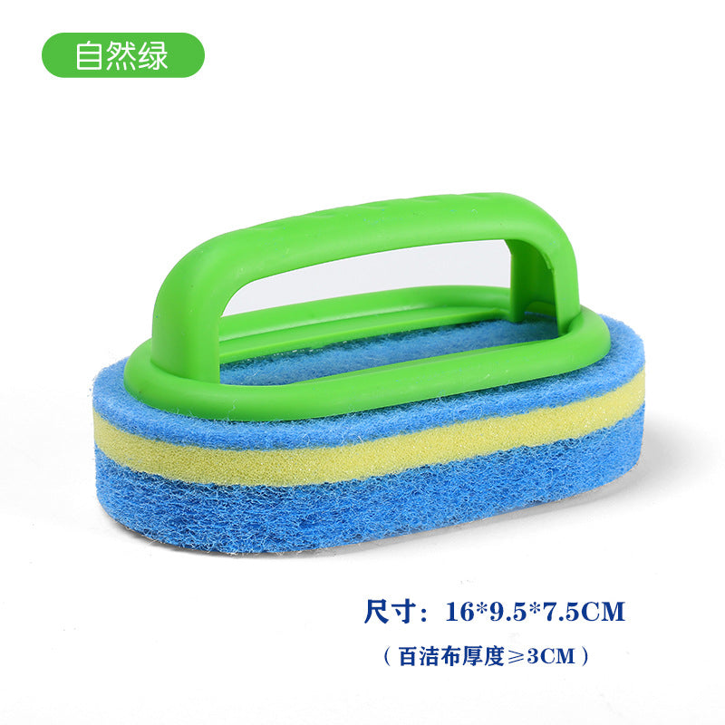 Cross-border with handle cleaning brush Spong mop kitchen cleaning dish brush dish brush sponge thickening wipe decontamination brush God