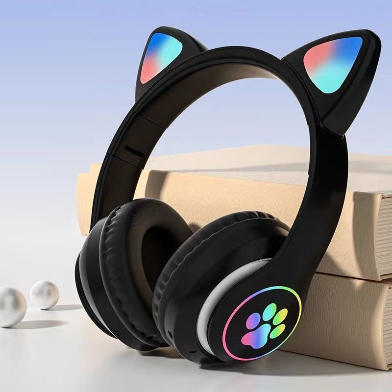 Luminous cat ear Bluetooth headset wireless headset STN-28 cross-border hot cute series New Factory Direct Sales