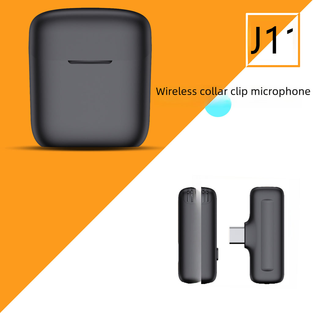 Cross-border hot wireless conference microphone Bluetooth live broadcast collar clip radio microphone J11 with charging warehouse in stock