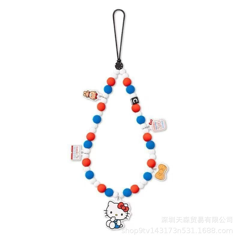 CASETi joint name High version phone chain Handmade stringed pearls phone case lanyard hanging chain wrist pendant for women