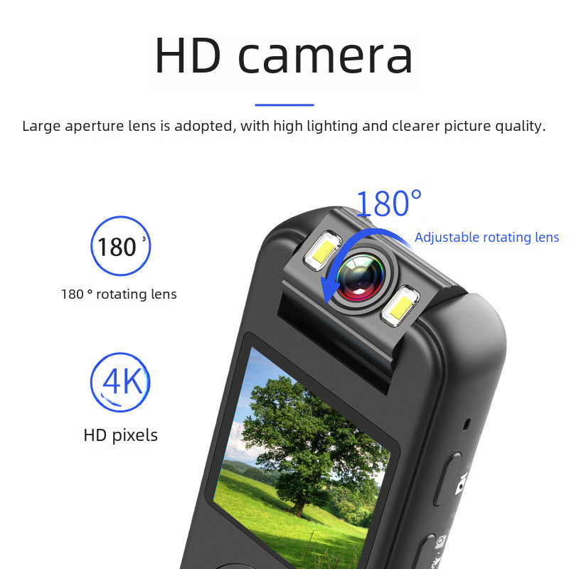 Outdoor 4K panoramic DV sports camera intelligent wireless listening infrared camera night vision HD law enforcement recorder