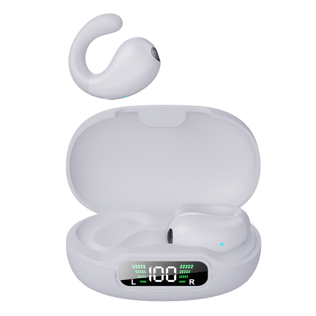 Cross-border Bluetooth headset noise reduction non in-ear wireless sports large power Huaqiang North Africa bone conduction clip-on headset