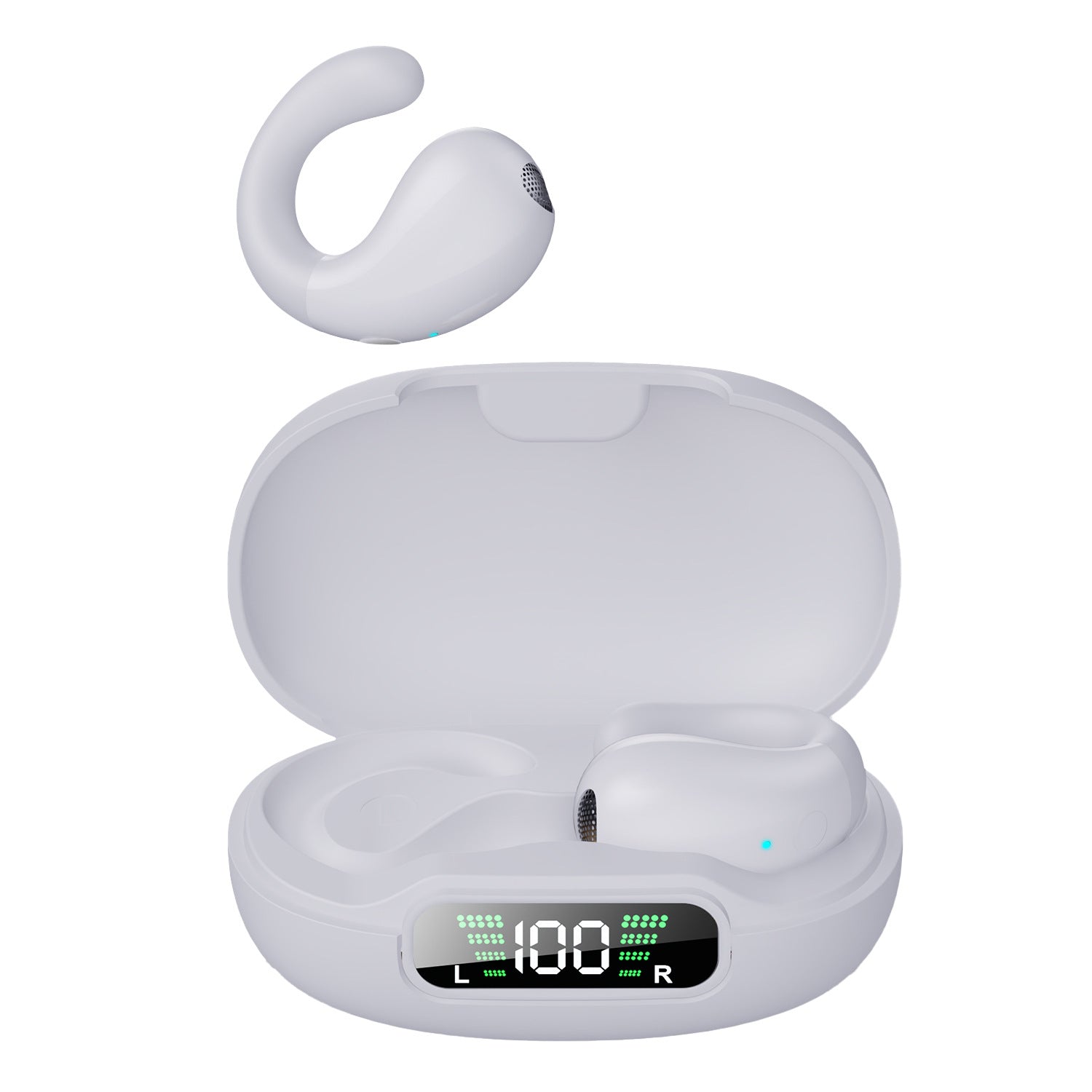 Cross-border Bluetooth headset noise reduction non in-ear wireless sports large power Huaqiang North Africa bone conduction clip-on headset