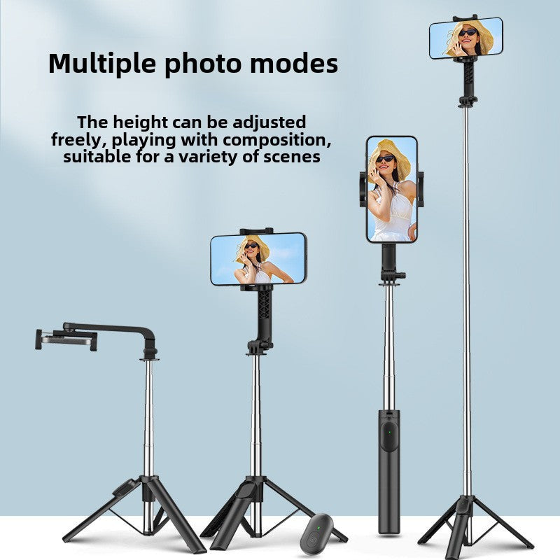 Mobile phone bracket selfie stick Bluetooth live tripod shooting floor photo overhead stabilizer fill light Wholesale