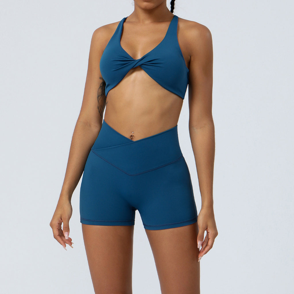 Cross-border European and American yoga clothes suit high waist hip lift running fitness clothes suit tight yoga exercise suit suit women