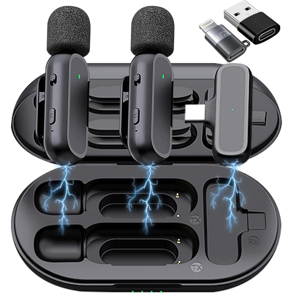 k61 wireless collar clip microphone outdoor live video recording noise reduction radio k60 mini microphone with charging compartment